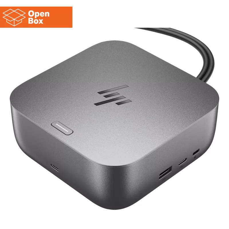HP Thunderbolt 4 Ultra Dock - OPENBOX - G6 280W met combo-kabel - 5x USB-A, 2x USB-C, 1x USB-C Thunderbolt 4, 2x DisplayPort, 1x HDMI, 1x RJ-45, Meteor Silver, 3 jaar