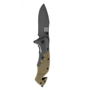101 INC Commander Rescue vouwmes zwart/tan