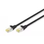 DIGITUS CAT6A S/FTP patchkabel, 0,5 m, zwart