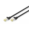 DIGITUS CAT6A S/FTP patchkabel, 0,5 m, zwart