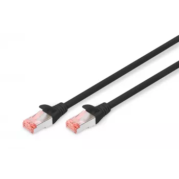 DIGITUS patchkabel koperader - CAT6 - S/FTP - snagless - 1 m - zwart