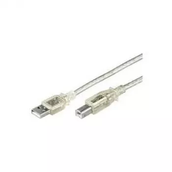 Microconnect USBAB5T USB-kabel USB 2.0 5 m USB A USB B transparant