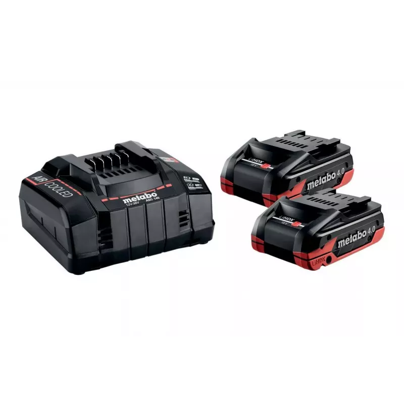 METABO 18V 4.0Ah LiHD Xtreme accu 2 stuks + ASC 290 oplader