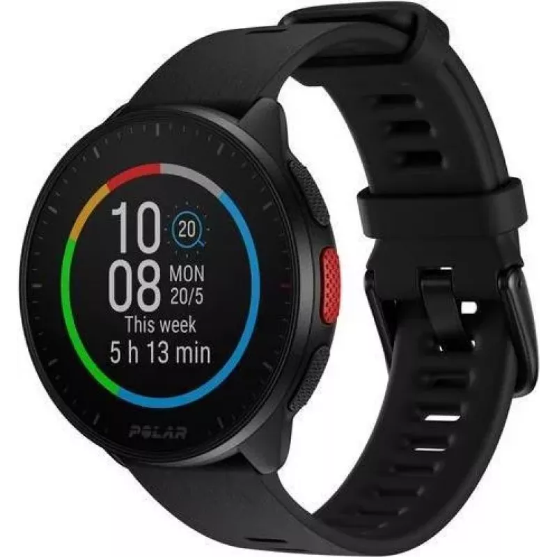Polar Pacer GPS-hardloopwatch - Night Black - S/L-band - 1,2 inch MIP-display - 32 MB - Bluetooth