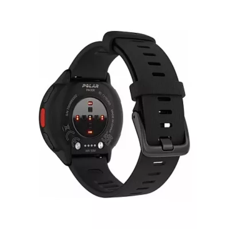Polar Pacer GPS-hardloopwatch - Night Black - S/L-band - 1,2 inch MIP-display - 32 MB - Bluetooth