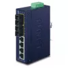 PLANET ISW-621TS15 industriële unmanaged L2 Fast Ethernet-switch met 4x 10/100 + 2x 100Base-FX SC multimode, DIN-rail-/wandmontage, -40 tot 75 °C