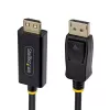StarTech.com 4,5 m DisplayPort naar HDMI-adapterkabel met grijpconnectoren, 4K 60Hz HDR, zwart