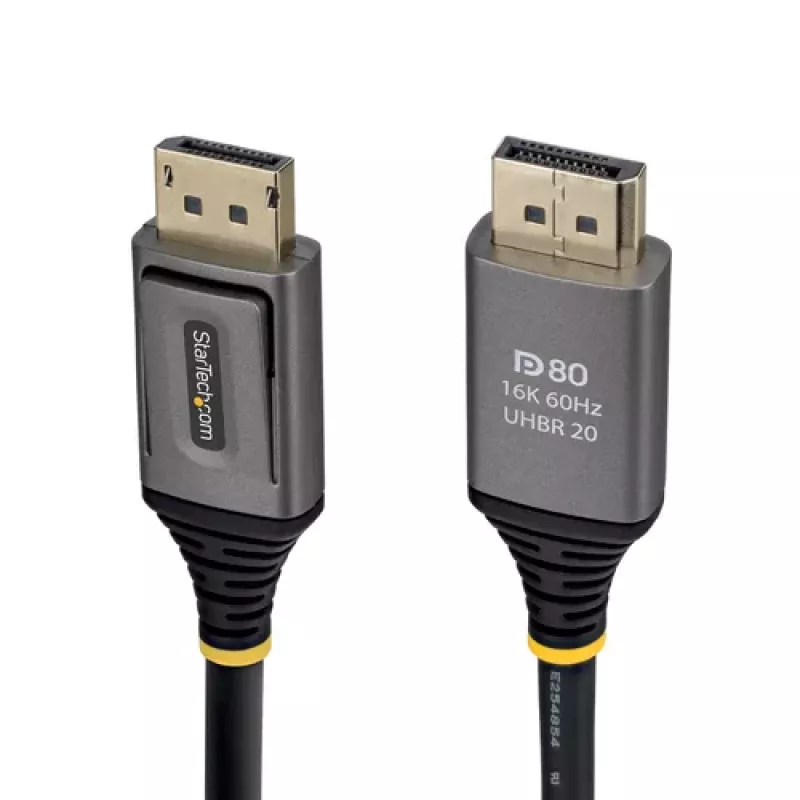 StarTech.com 2 m DisplayPort 2.1-kabel, DP80, male naar male (DP21V-2M-DP80-CABLE)