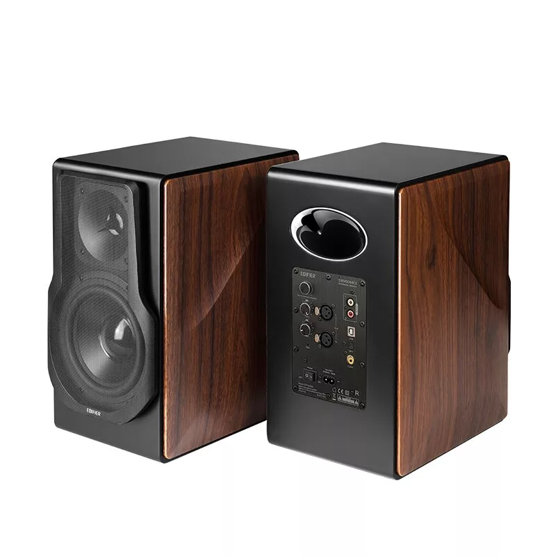 Edifier S3000MKII Premium draadloze 2.0 boekenplankluidsprekers, bruin