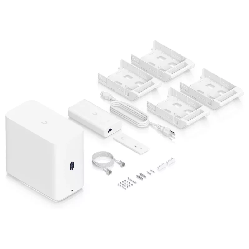 Ubiquiti UNAS-4-W 4-bay NAS-server, Wit, 4GB RAM, 1x 2.5GbE, 1x USB-C-uitbreiding