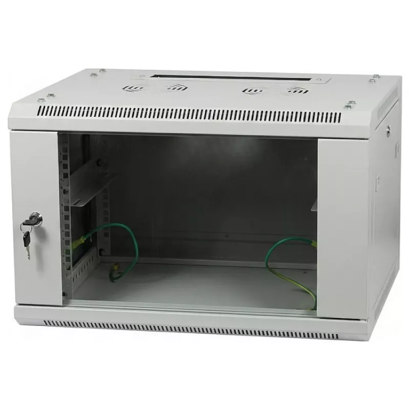 ALLNET 19 inch wandbehuizing 15U 1-delig diepte 600mm lichtgrijs Flat Pack SMA-serie