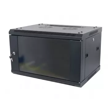 ALLNET 19 inch wandbehuizing 15U 1-delig 600mm diepte zwart Flat Pack SMA-serie
