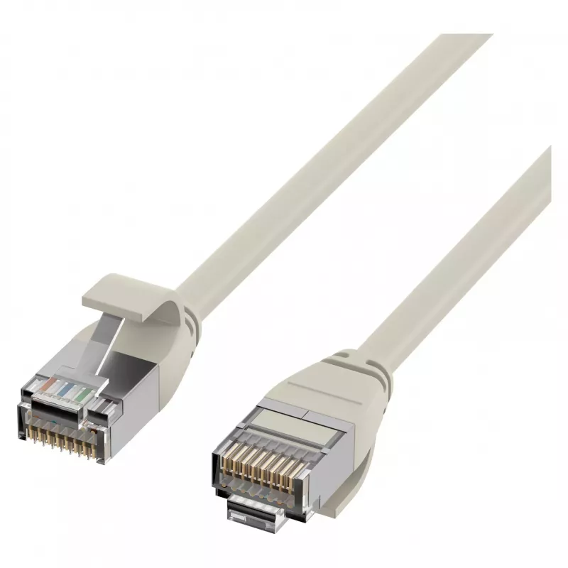 EFB Elektronik RJ45 patchkabel Cat.6A U/FTP TPE 4mm ultraflex grijs 1m