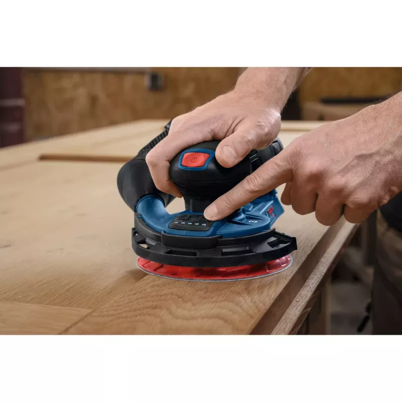 Bosch Professional GEX 12V-150-3 Accu-Excenterschuurmachine (12V, 150 mm, Brushless EC Motor, in L-BOXX)