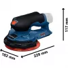 Bosch Professional GEX 12V-150-3 Accu-Excenterschuurmachine (12V, 150 mm, Brushless EC Motor, in L-BOXX)