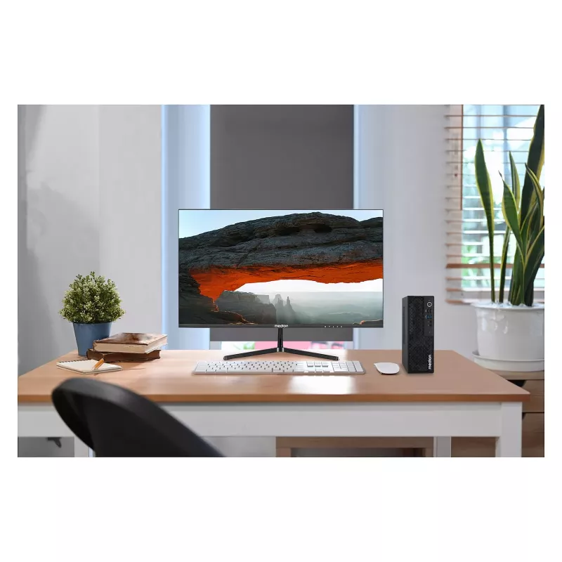 MEDION Picoworx T80 III Mini PC, Intel Core Ultra 7 258V, 32 GB RAM, 1 TB SSD, Windows 11 Pro, zwart
