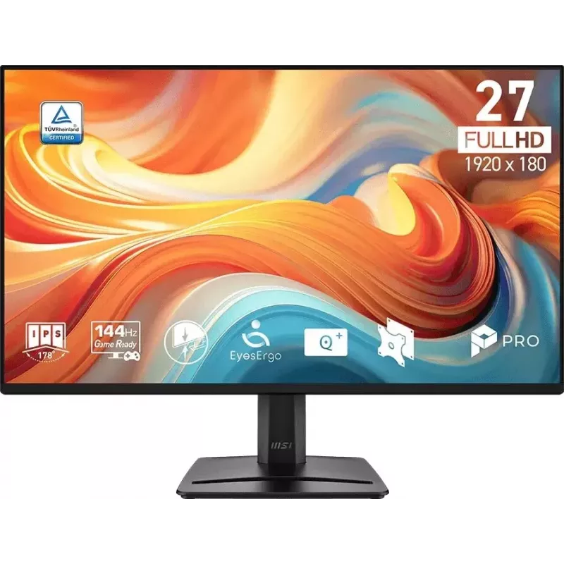 MSI PRO MP275 E14L 27 inch Full HD IPS 75Hz monitor zwart