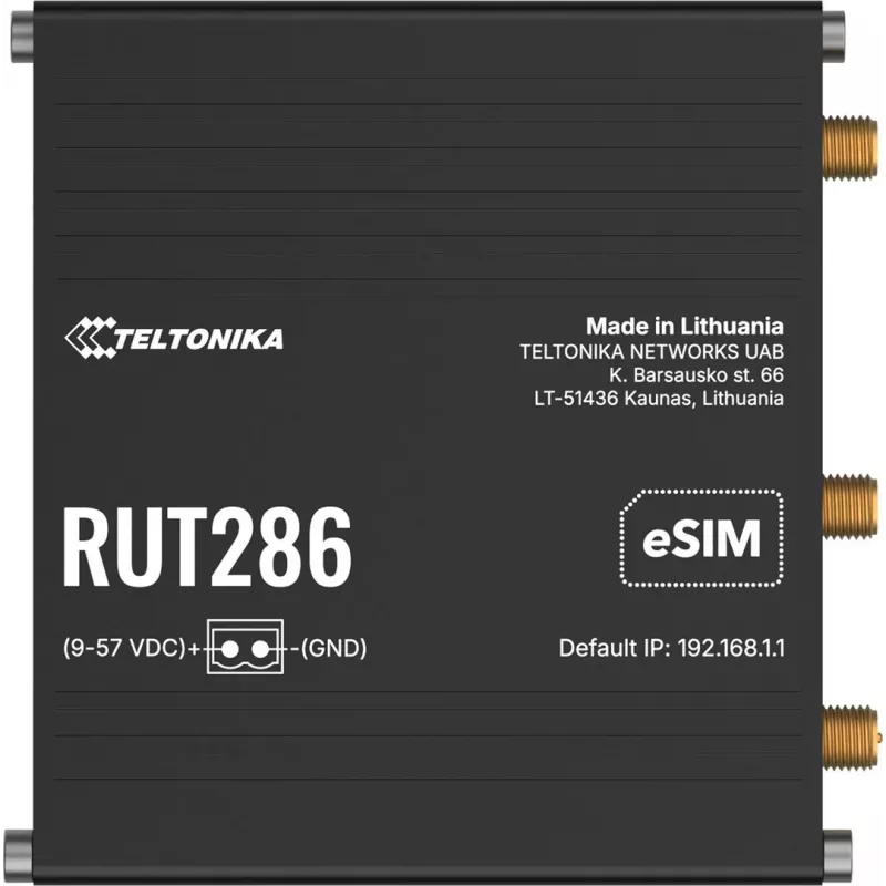 Teltonika RUT286 4G/LTE/3G RS232 RS485 Global POE industriële router