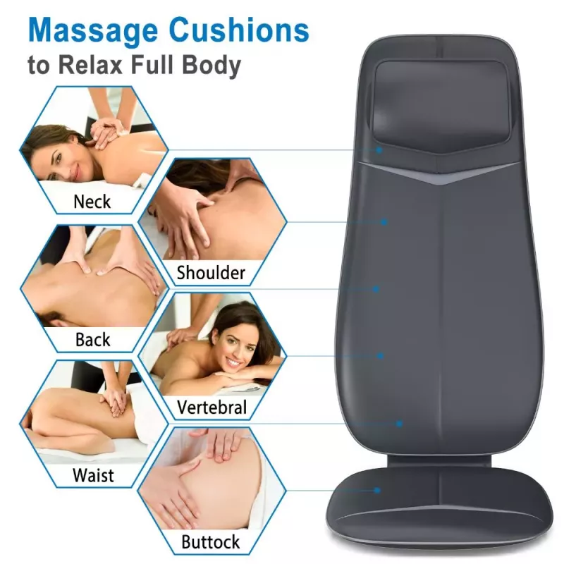 RENPHO nek- en rugmassagekussen zwart (PEU-RF-BM076-BK)