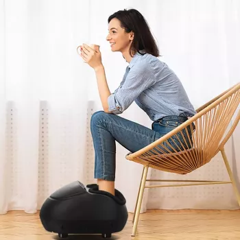 RENPHO shiatsu voetmassageapparaat voor plantaire fasciitis, zwart