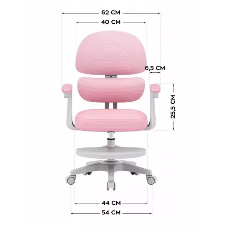 MARK ADLER Junior 4.4 roze draaibare bureaustoel