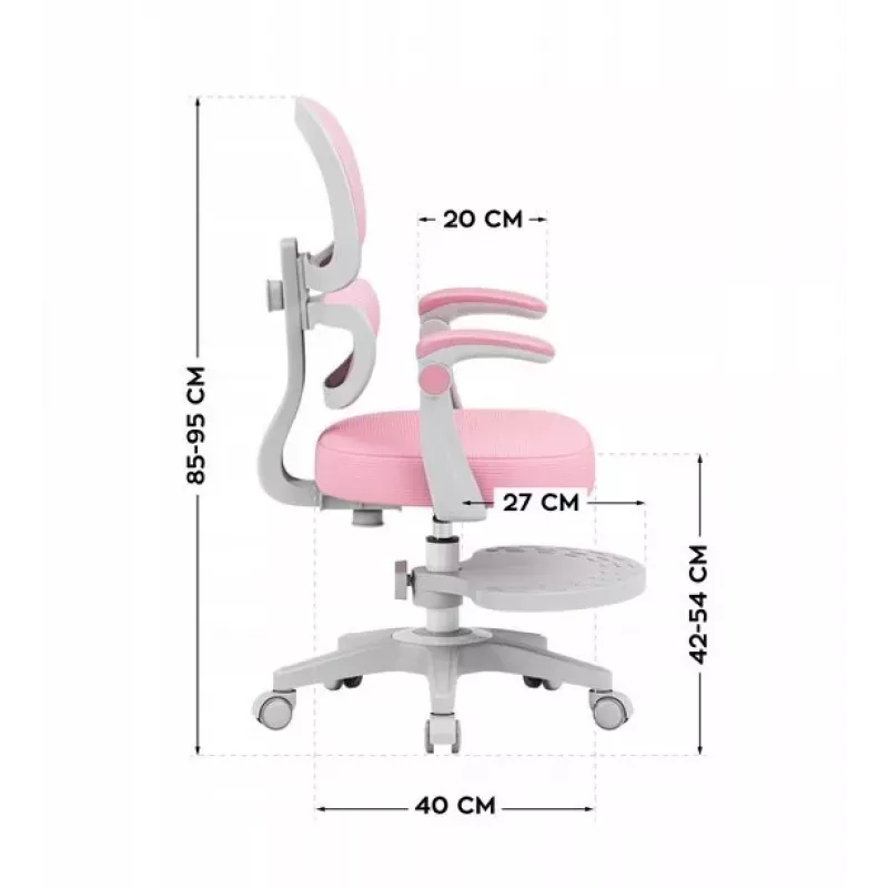 MARK ADLER Junior 4.4 roze draaibare bureaustoel