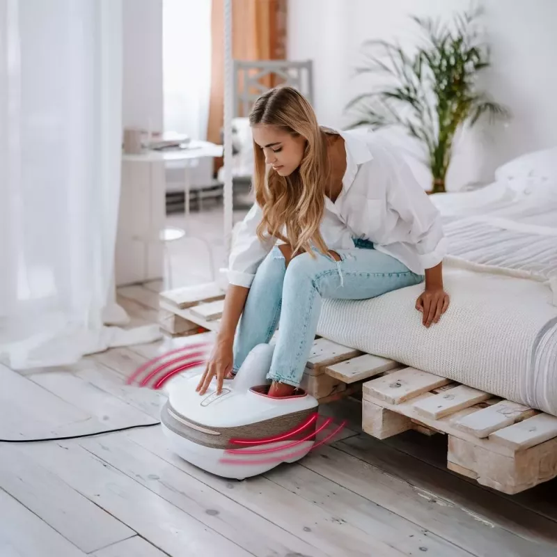 Medivon Perseus 3-in-1 voetmassageapparaat, Wit/Bruin