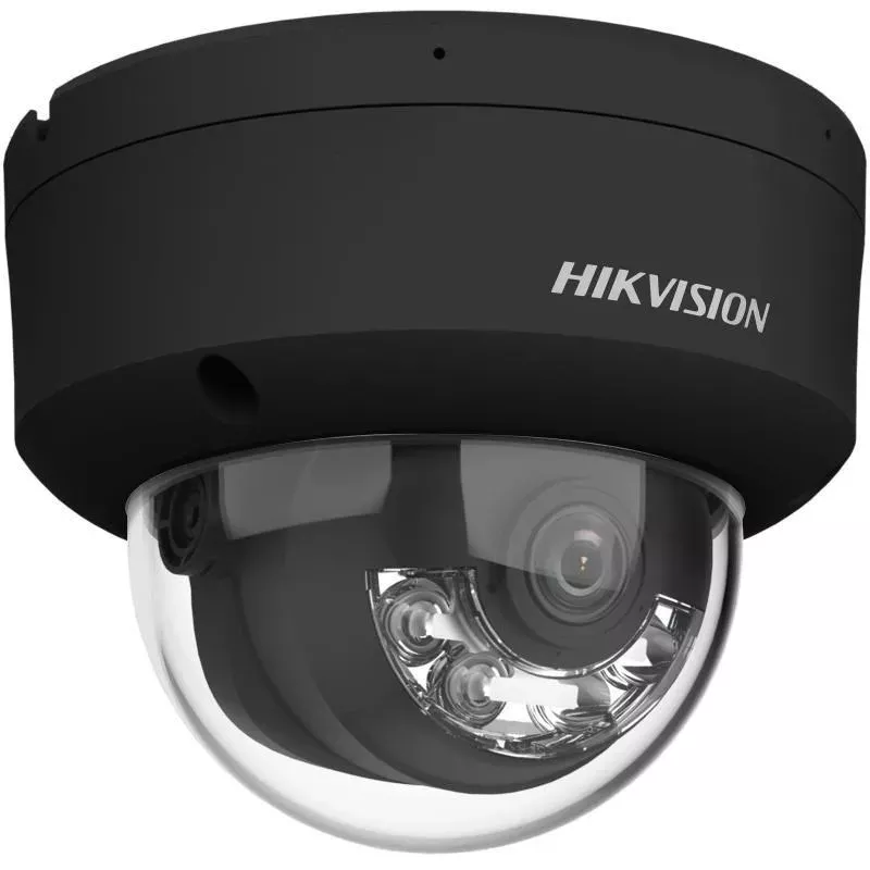 Hikvision DS-2CD2143G2-LIS2U(2,8mm)(BLACK) 4MP AcuSense dome IP-beveiligingscamera, 2,8mm vaste lens, zwart