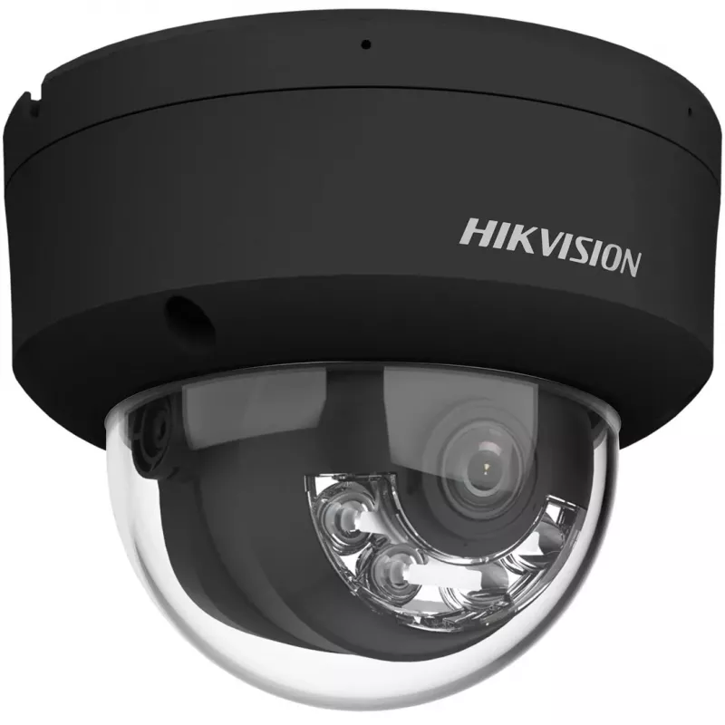 Hikvision DS-2CD2143G2-LIS2U(2,8mm)(BLACK) 4MP AcuSense dome IP-beveiligingscamera, 2,8mm vaste lens, zwart