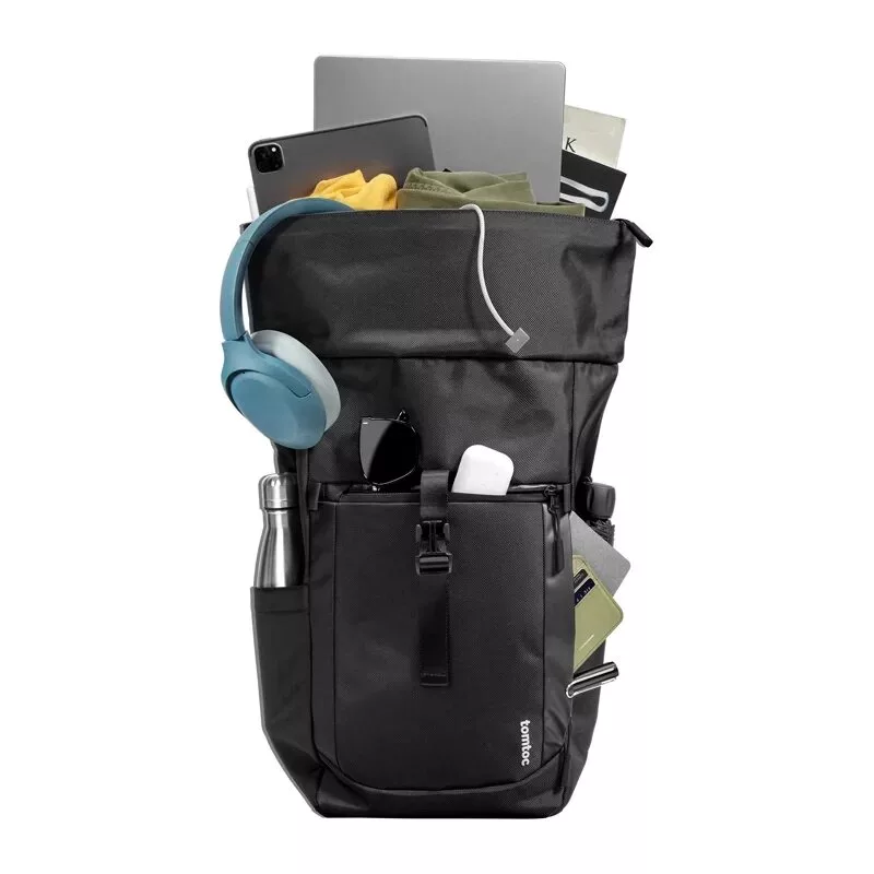 Tomtoc Navigator-T61 laptop reisrugzak, 25-30 L, 17,3 inch, zwart