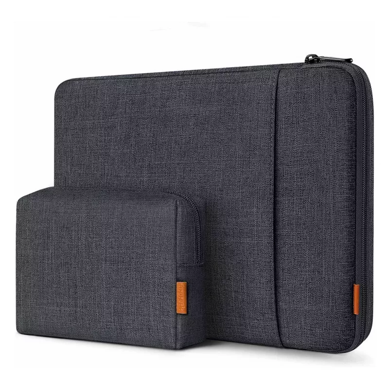 Inateck 16 Laptoptas met accessoirezakje LB01006/S1, zwart-grijs
