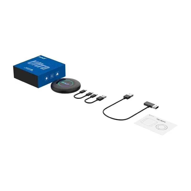 Carlinkit TBOX ULTRA 2 draadloze adapter voor CarPlay/Android Auto 8GB RAM 128GB opslag