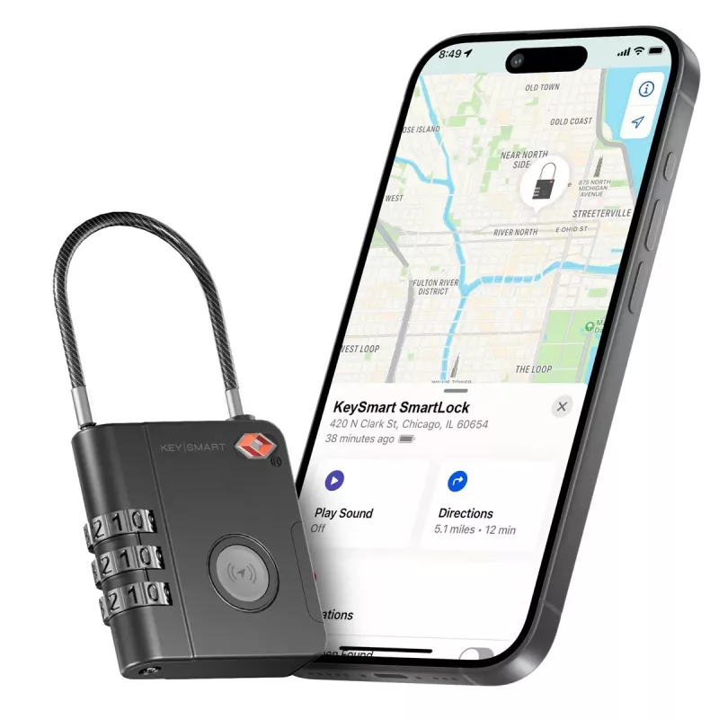 KEYSMART SmartLock TSA-goedgekeurd Find My-slot zwart