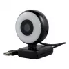 WEMISS CM-A2 Stream Series met ringlicht Full-HD-webcam, 1/3 inch CMOS-sensor, zwart
