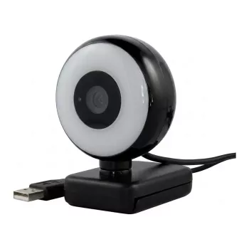 WEMISS CM-A2 Stream Series met ringlicht Full-HD-webcam, 1/3 inch CMOS-sensor, zwart