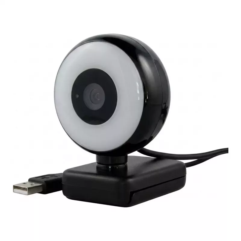 WEMISS CM-A2 Stream Series met ringlicht Full-HD-webcam, 1/3 inch CMOS-sensor, zwart