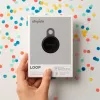 Chipolo LOOP – oplaadbare Bluetooth-tracker met siliconen lus voor iOS & Android, 4-pack (Charcoal, Chalk, Navy, Coral)