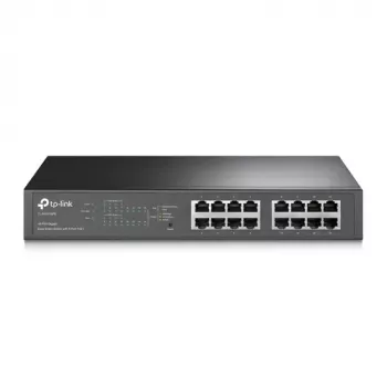 TP-LINK TL-SG1016PE 16-poorts gigabit Easy Smart PoE+-switch (110W, 8 PoE+-poorten, rackmontage)