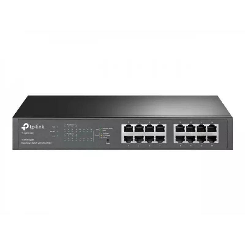 TP-LINK TL-SG1016PE 16-poorts gigabit Easy Smart PoE+-switch (110W, 8 PoE+-poorten, rackmontage)