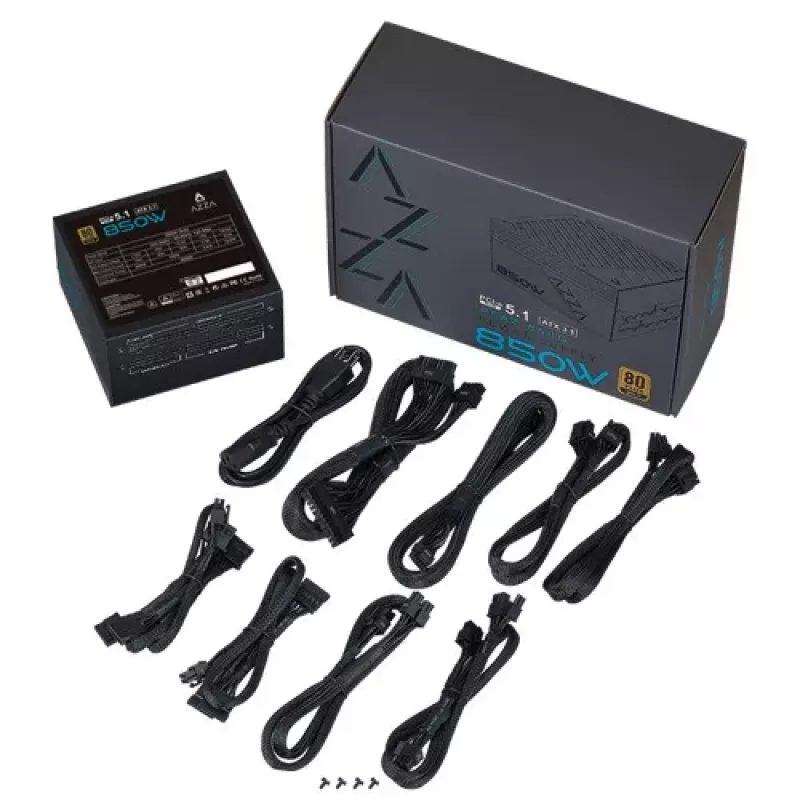 AZZA PSAZ-850G 850W volledig modulaire ATX 3.1 PCIe 5.1 80+ Gold voeding