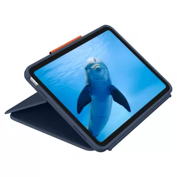 Logitech Rugged Combo 4 Touch toetsenborthoes met trackpad voor Apple iPad 10e generatie - classic blue - Pan Nordic QWERTY