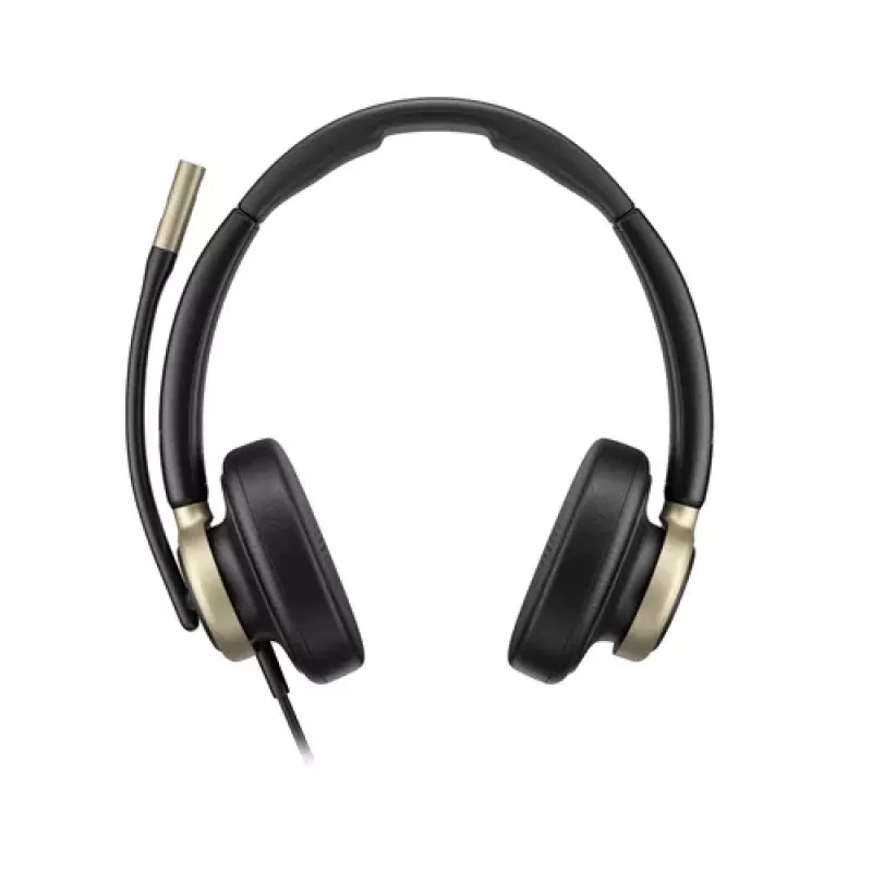 HP Poly Mission 825 bedrade stereo-USB-headset met ANC - zwart