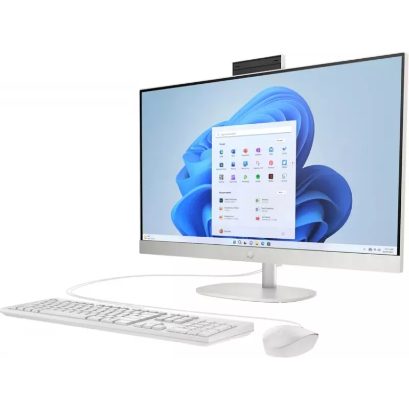 HP All-in-One 27-cr0042nf desktop-pc, AMD Ryzen 5 7520U, 16 GB RAM, 512 GB SSD, 27 inch Full HD IPS-scherm, Windows 11 Home, wit (refurbished)