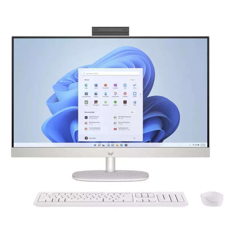 HP All-in-One 27-cr0045nf desktop-pc, AMD Ryzen 7 7730U, 16 GB RAM, 512 GB SSD, 27 inch Full HD IPS-scherm, Windows 11 Home, wit (refurbished)