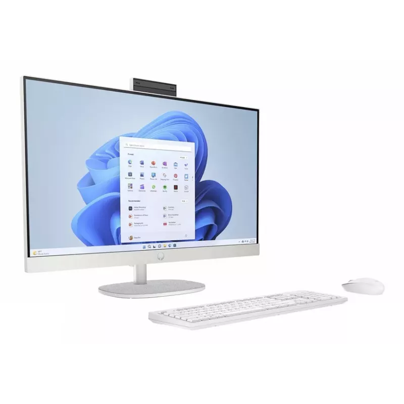 HP All-in-One 27-cr0045nf desktop-pc, AMD Ryzen 7 7730U, 16 GB RAM, 512 GB SSD, 27 inch Full HD IPS-scherm, Windows 11 Home, wit (refurbished)