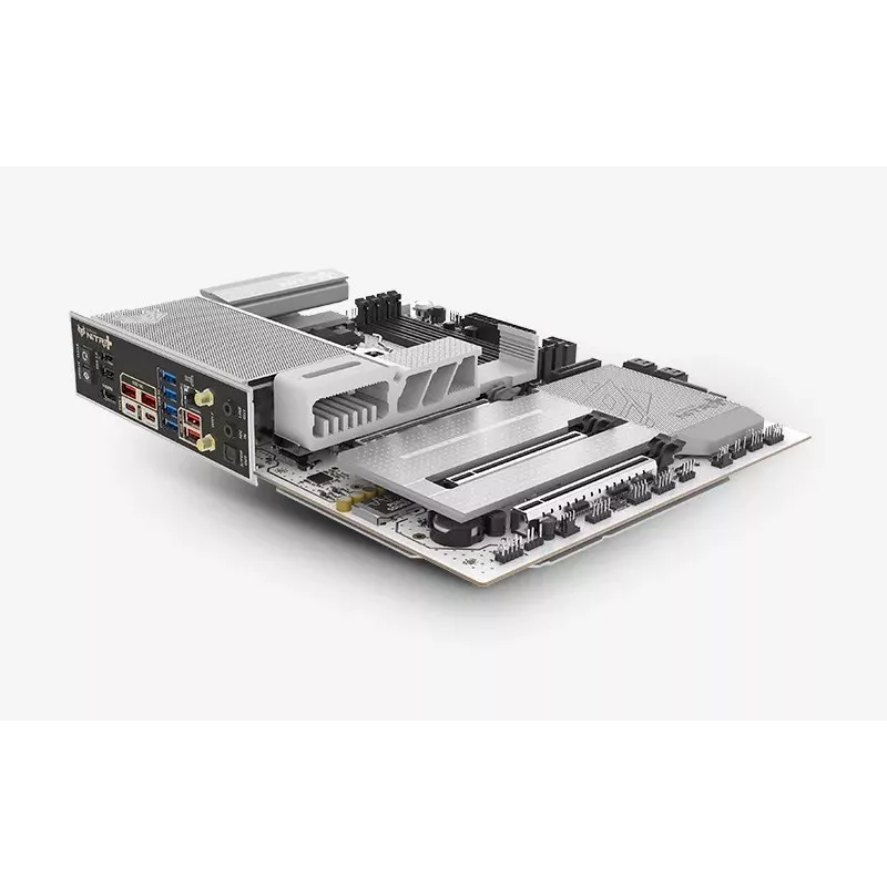 SAPPHIRE NITRO+ X870EA PHANTOMLINK P.E moederbord, AMD X870E, socket AM5, DDR5, Wi-Fi 7, wit/zwart