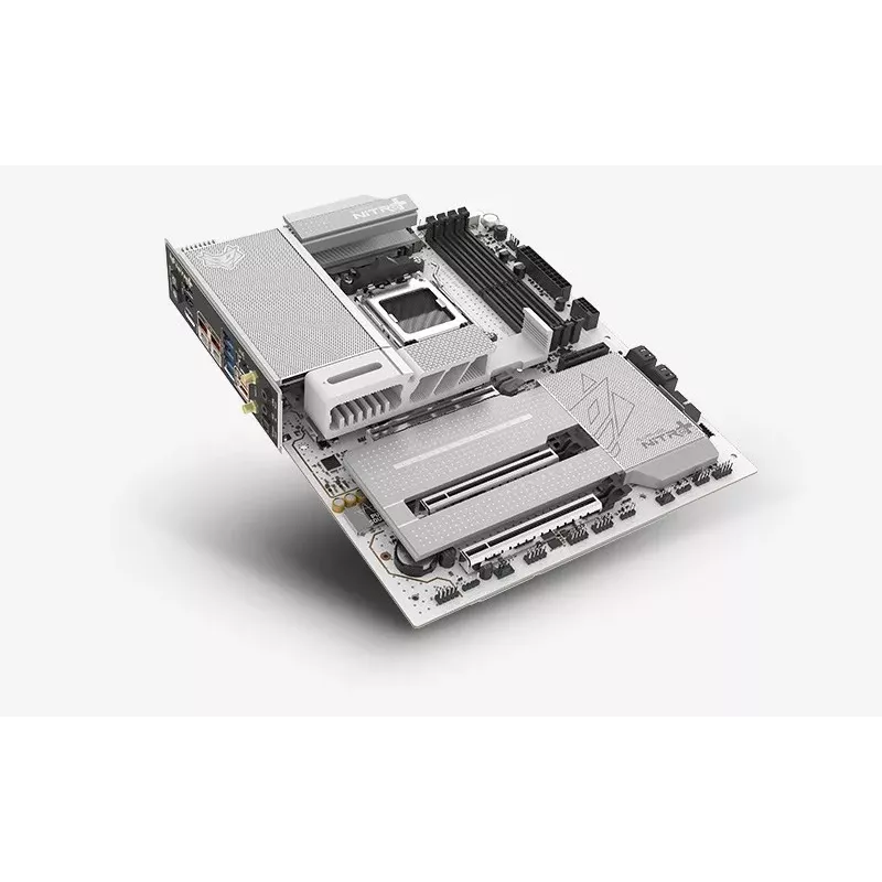 SAPPHIRE NITRO+ X870EA PHANTOMLINK P.E moederbord, AMD X870E, socket AM5, DDR5, Wi-Fi 7, wit/zwart