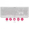 Cherry KC 1000 toetsenbord - Pan Nordic - lichtgrijs