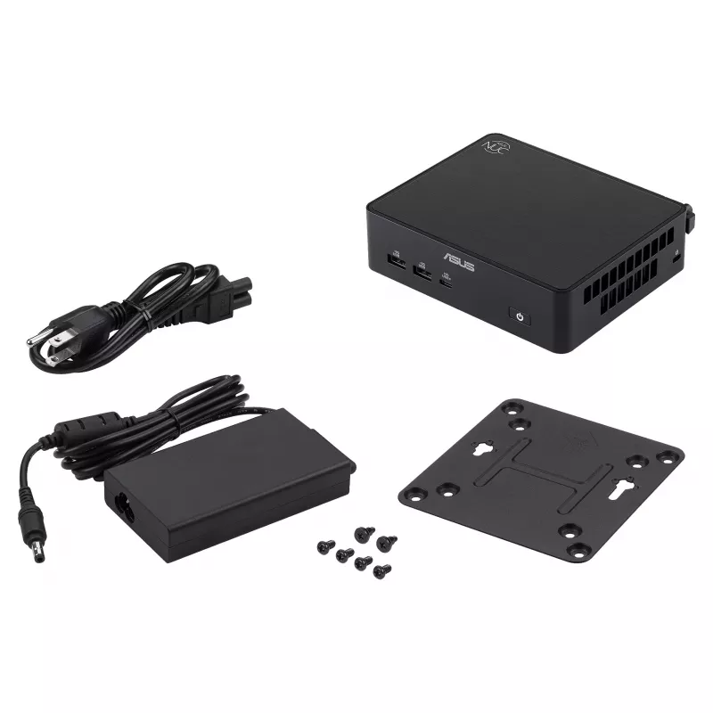 ASUS NUC 16 Pro Grand Canyon RNUC16GDKV560002 Slim Kit barebone mini-pc, Intel Core Ultra 5 vPro, EU-netsnoer, zonder besturingssysteem, zwart