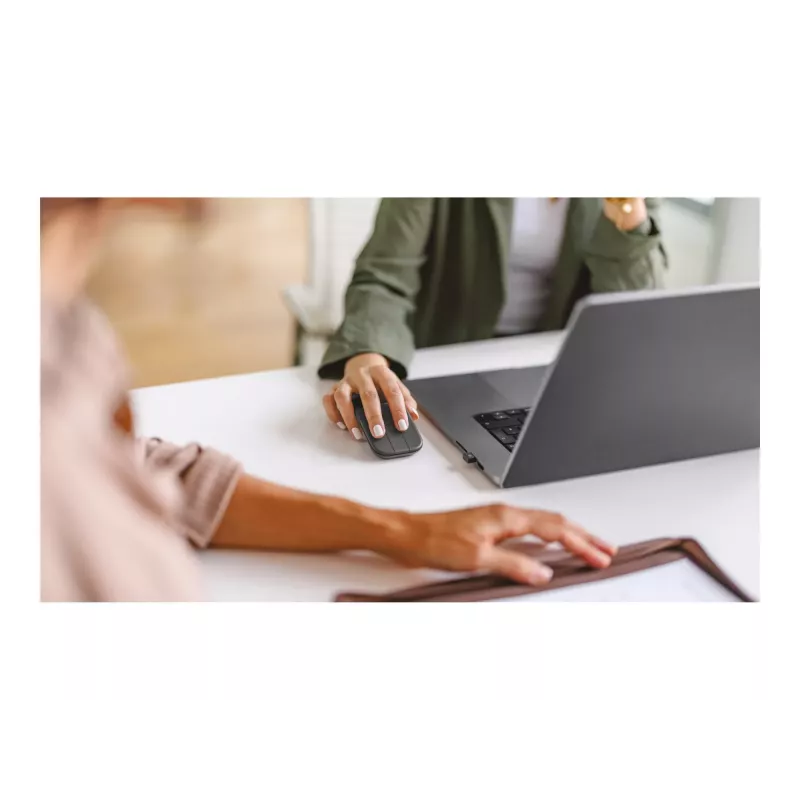 Logitech Mobi Fold for Business - draadloze muis - rechtshandig - grafiet